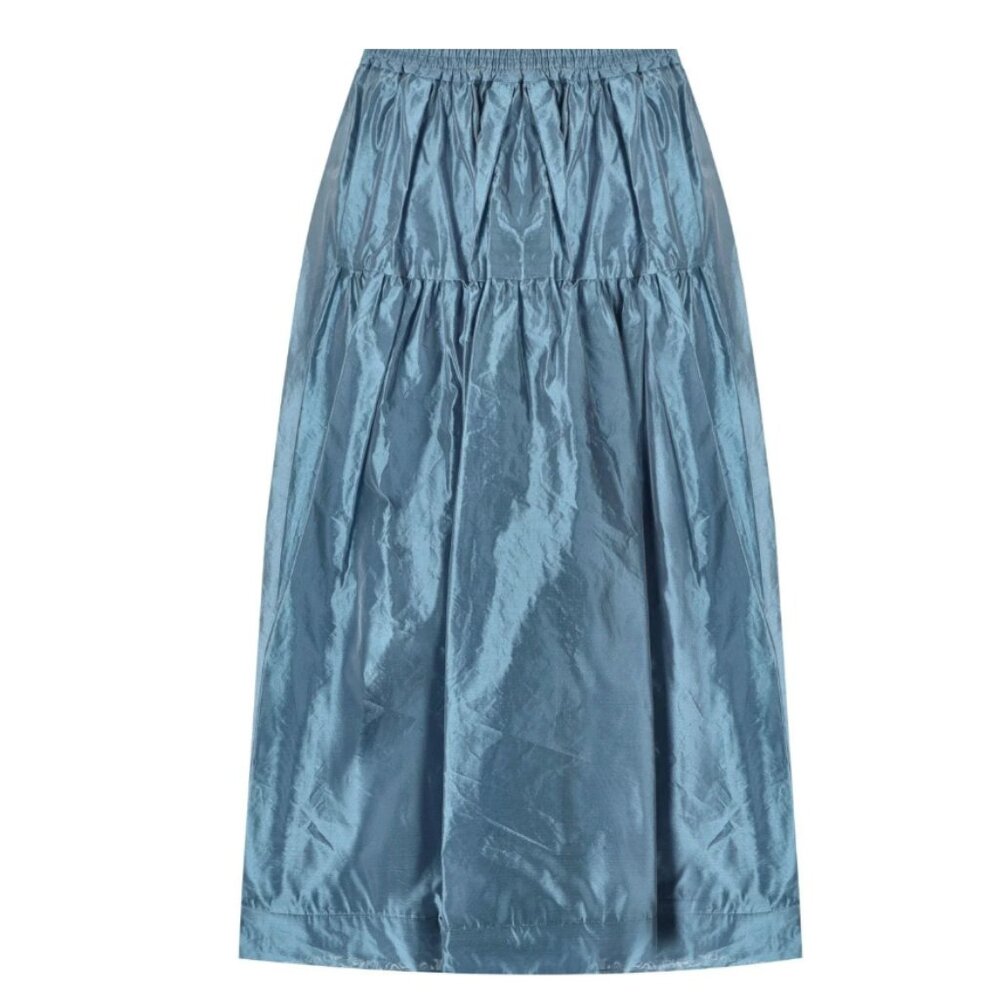 Weekend Max Mara Eros Blue Skirt Lined Size 4 NWT